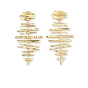 NWT Kendra Scott Rylan Gold Statement Earring
